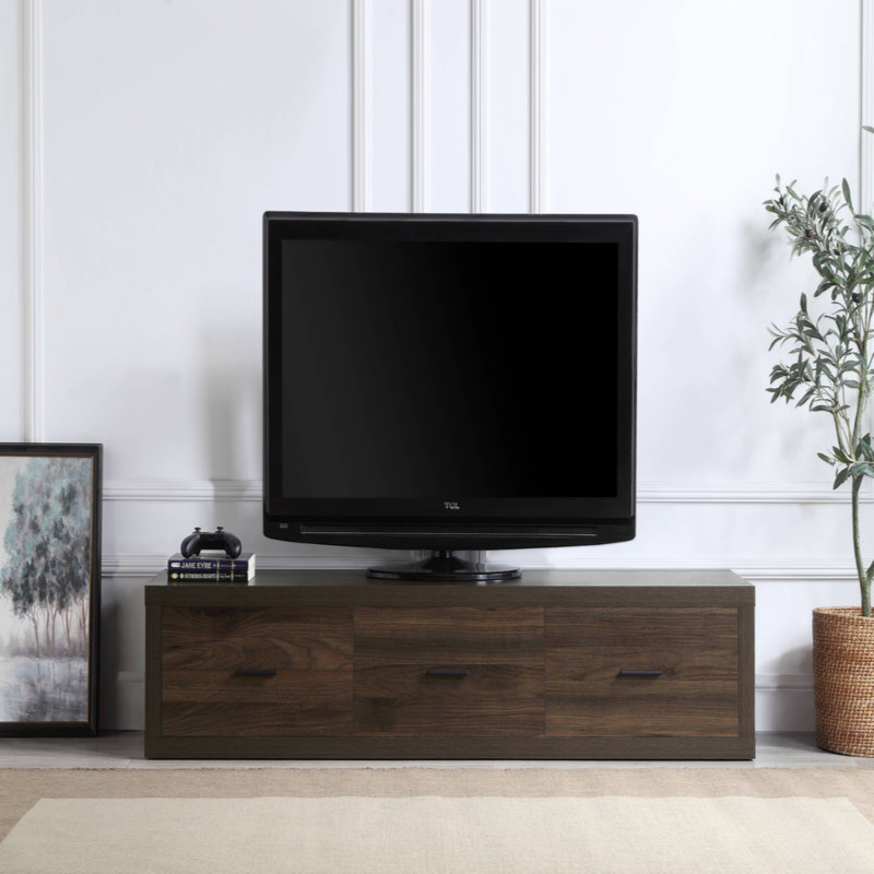 Harel 62'' Walnut Finish Media Console with Storage Cabinet