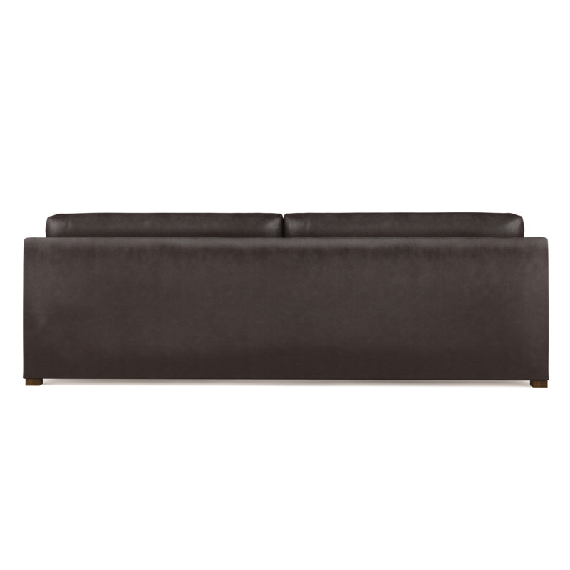 Canapé Madison, H33 po x l 120 po x P 38 po, Cuir rétro chocolat, Brun foncé