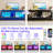 Modern Entertainment Centers With Led Lights, High Gloss Tv Cabinet W/Power Outlet, Storage Open Shelves-763559417-763559414