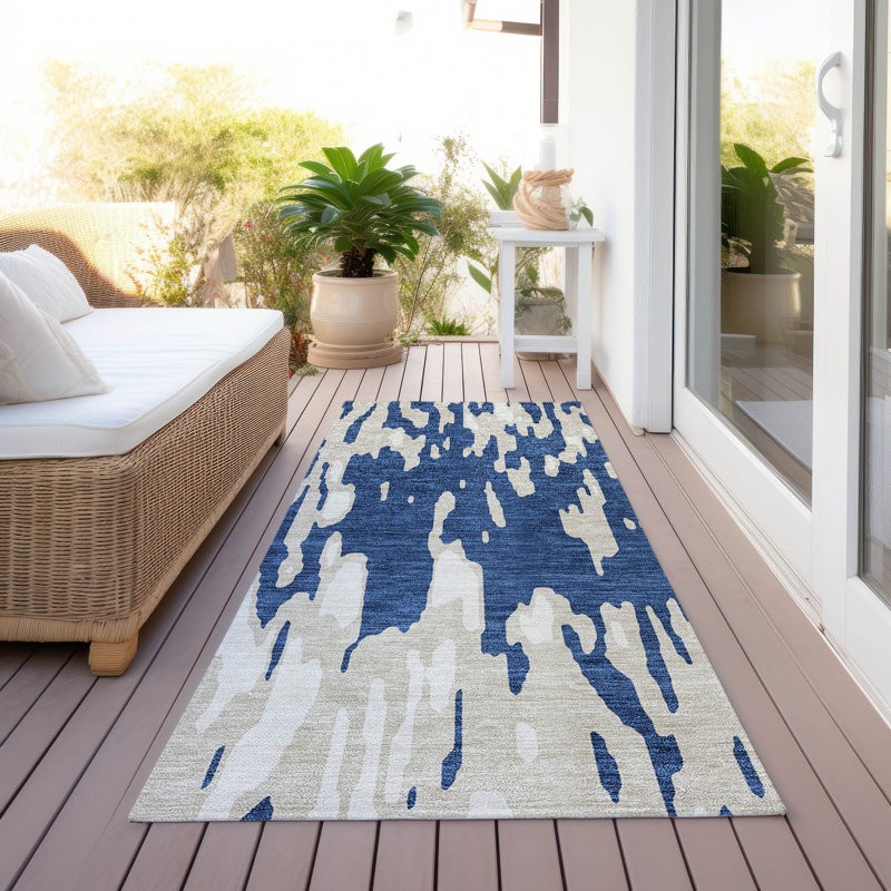 Aleighna Area Rug with Non-Slip Backing, Runner 2'3" x 7'6"