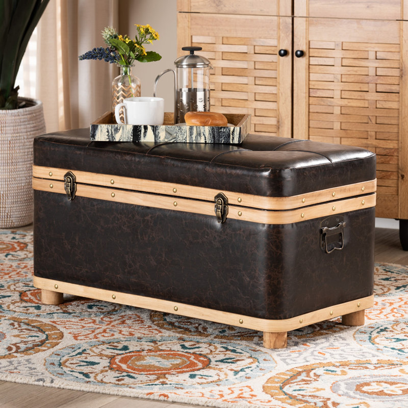Egert Faux Leather Ottoman