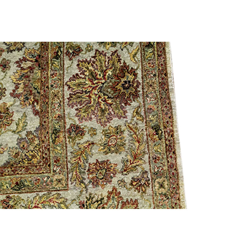 Tapis gris et gris noué à la main de haute qualité