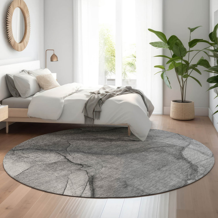 Premium Machine Washable Cerrito AMF607 Gray Rug