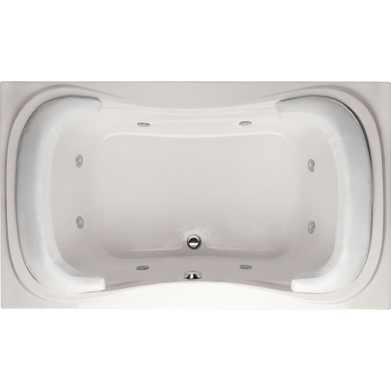 Fantasy 72'' x 41.75'' Acrylic Bathtub, White, Matte Black