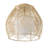 1-lamp vine woven adjustable white glass Flush mount light