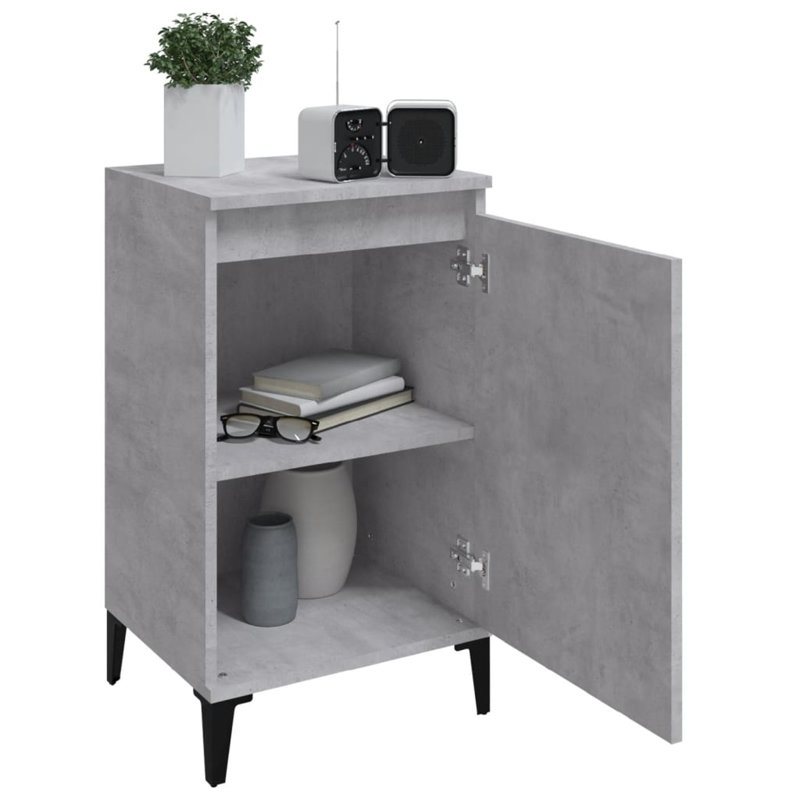 40cm W Bedside Table, Concrete grey