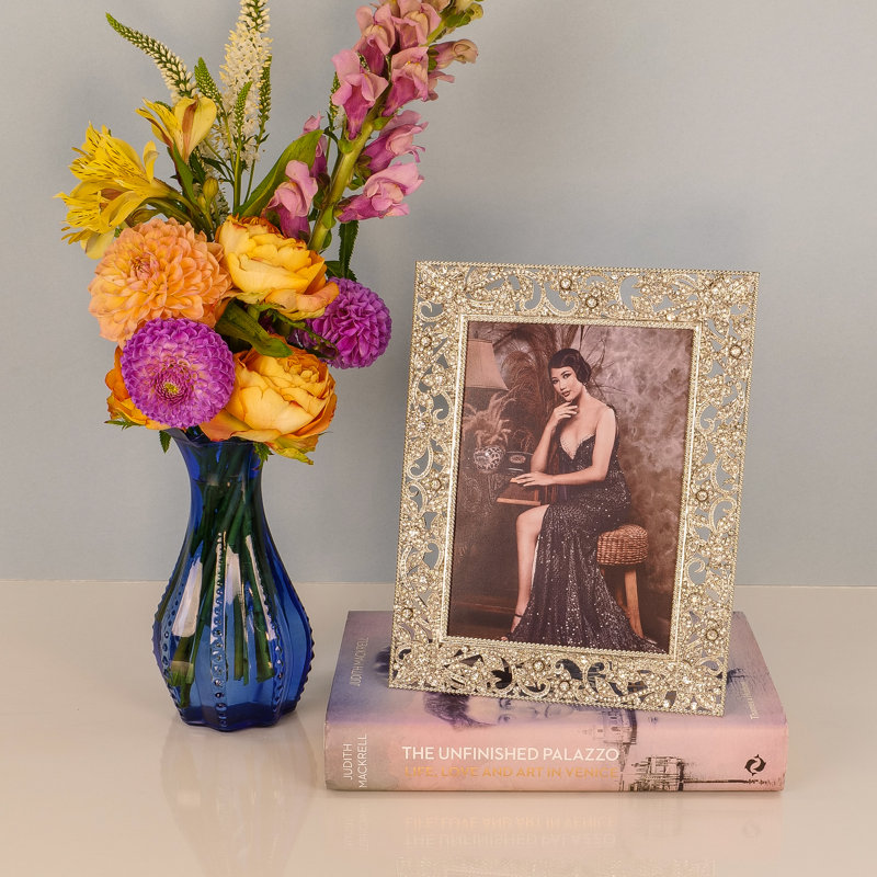 Flora Metal Picture Frame, 8" x 10", Silver