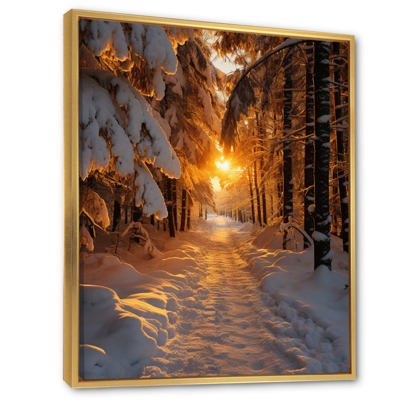 Benboe Alaska Silent Winter II, reproduction d'art sur toile, H 20 po x l 12 po x P 1 po, Cadre flottant doré