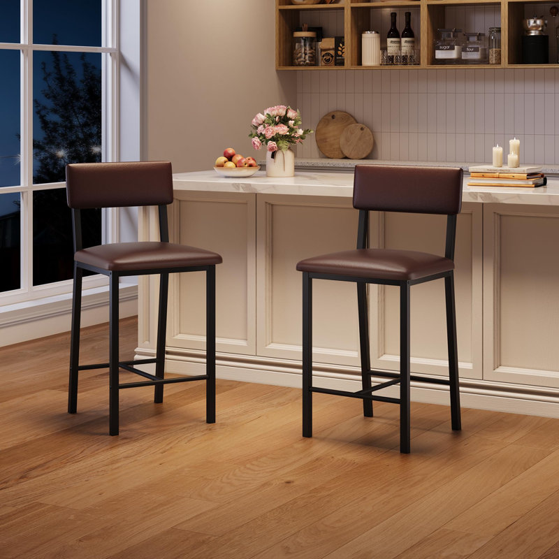 Counter Stool with Metal Frame