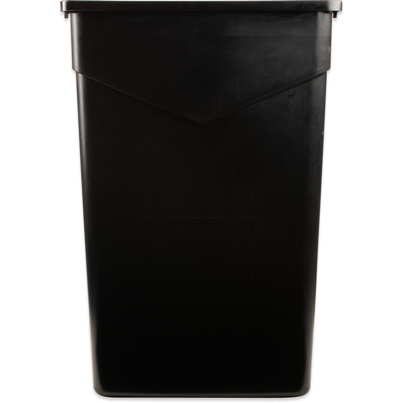 Plastic Open Kitchen Trash Can - 23 Gallons, Black