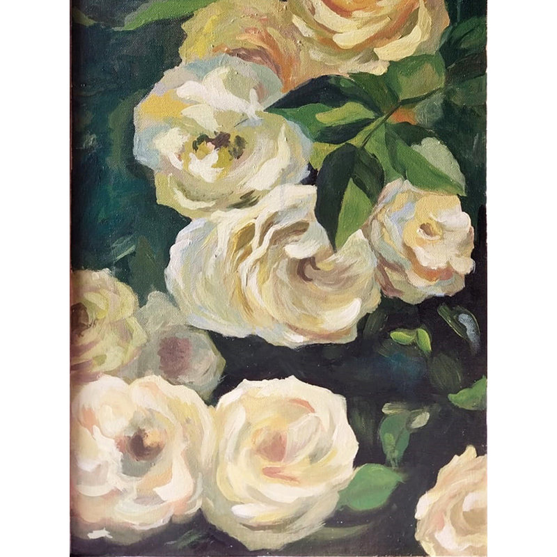 L'énergie des fleurs | Avec cadre | Acrylique sur toile | Par Yogita Makadia