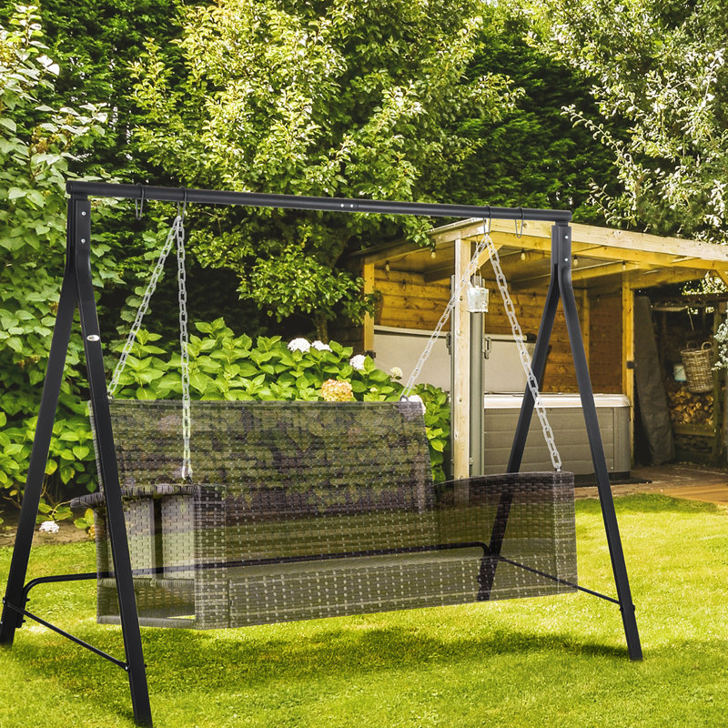 Structure de jeu, capacité de 528 lb, noire, pour différents types de chaises suspendues