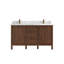 Ensemble de meuble-lavabo double 60 po Teak-75402039
