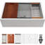 Évier en céramique blanche 30 po x 20 po - Poste de travail de cuisine. Fabrication. À. Teinture - Surface. Complet avec accessoires fonctionnels, poste de travail de 30 po de largeur et attrayant. Égratignures. Facile à nettoyer.