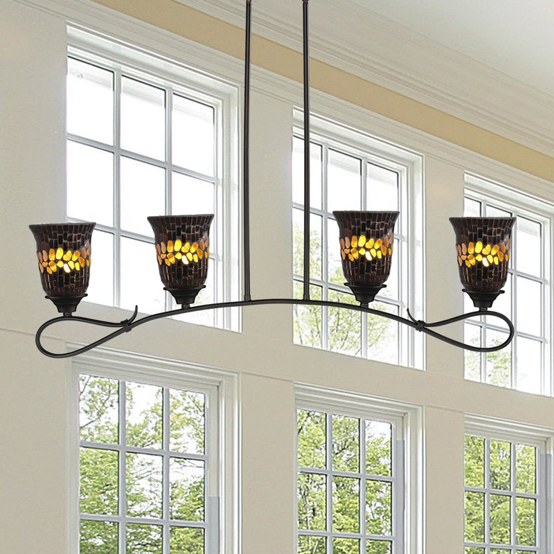 Shell 4 - Light Dark Bronze Kitchen Island Pendant