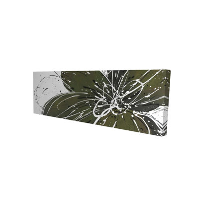 Toile fleur verte | Art floral floral pour chambre à coucher