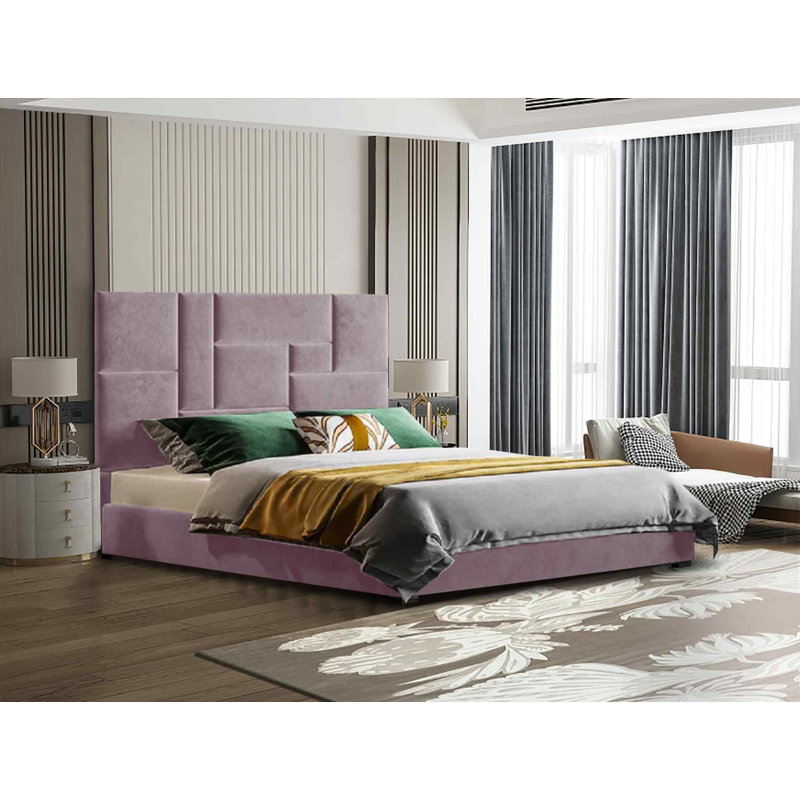 Upholstered Bed, Single (3'), Pink