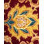 Tapis unique noué à la main Keenan - bourgogne, 8 pi x 10 pi 4 po