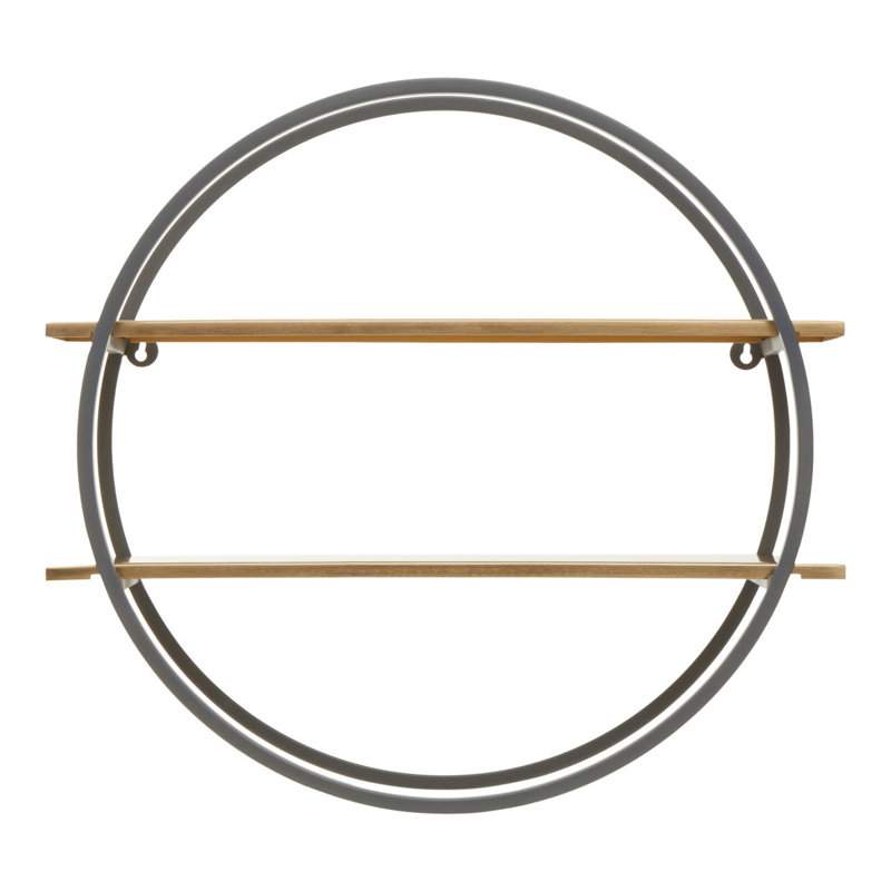 Simona 2 Piece Circle Metal Tiered Shelf