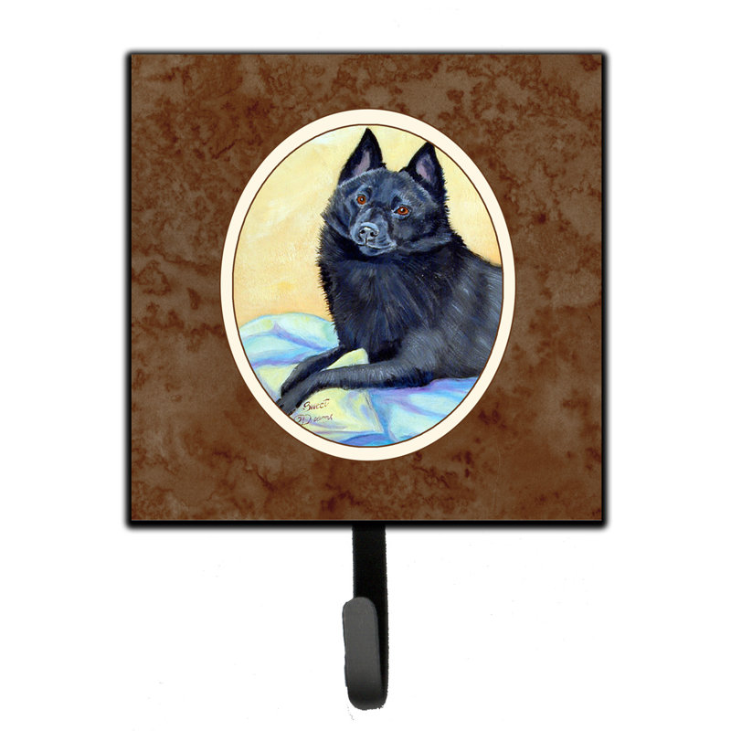Organisateur de clés murales avec crochets clés french bouledogue Pelin, Brun / saumon / bleu, Schipperke