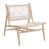 White Genuine Leather/Bleached Oak Legs