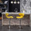 Tabouret de bar pivotant rembourré en velours, ensemble de 2-1423717525