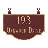 Vanderbilt 2-Line Hanging Address Plaque