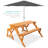 Muneo Rectangular Fir Solid Wood Yes Outdoor Picnic Table Yes , 57 " W 54 " D