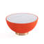 Ensemble de table de salon moderne 2 pièces Anderson avec base en acier inoxydable recouverte de cuir végétalien orange-293958581