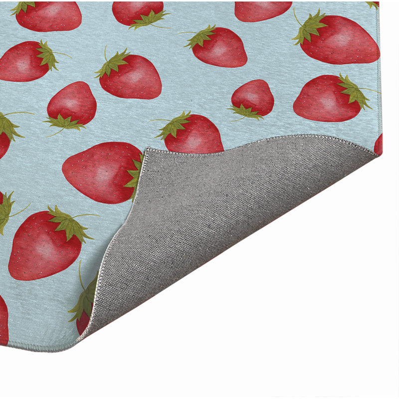 Fraises d'été, L 36 po x L 60 po, Bleu nuage