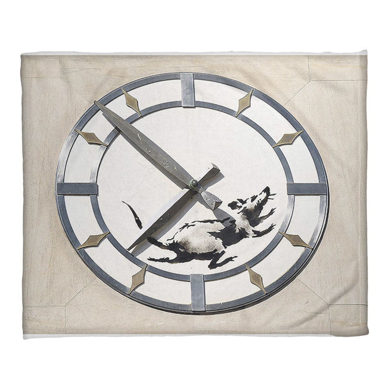 Banksy Sewn Throw Blanket, 60" W x 80" L