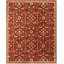 Wool Oriental Area Rug in Rust/Black/Beige/Brown/White/Green/Gray-870547795