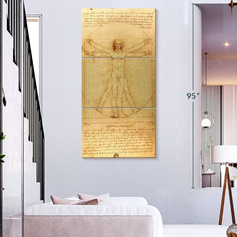 The Vitruvian Man, H 80 po x l 39 po