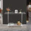 2 Tiers Freestanding Clear Acrylic Table With Open Shelves