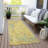 Saphara Yellow Washable Indoor-Outdoor Rug - -703601732