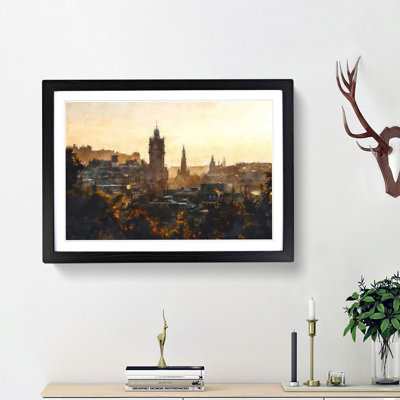 View of Edinburgh from Calton Hill - Picture Frame Painting Print