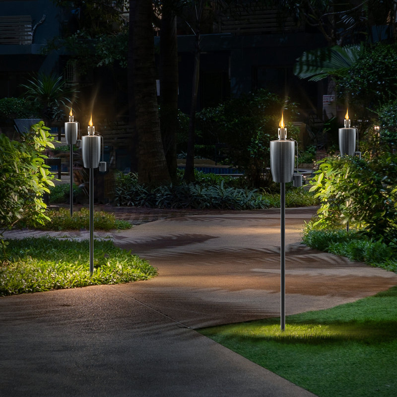 Torche de jardin en acier inoxydable 32 po