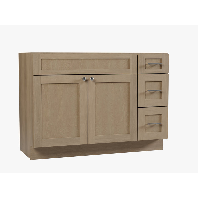Base de meuble-lavabo simple 48 po Disar, Chêne naturel