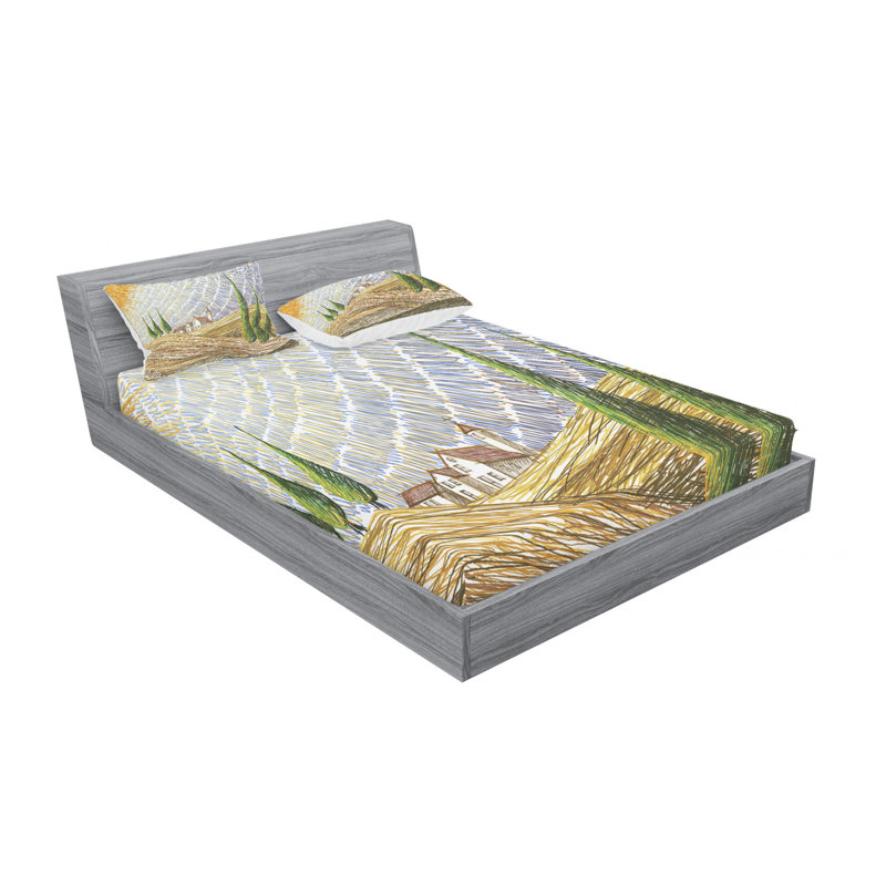Microfiber Sheet Set, Queen Sheet Set with Fitted Sheet
