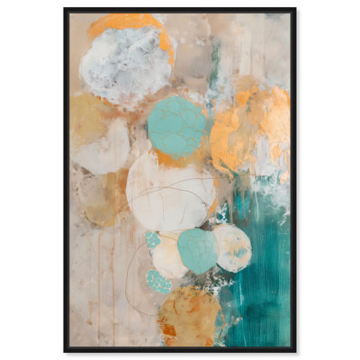 "Echoes of Dawn II", art abstrait vert par Hokku Designs