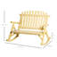 Banc double berçant en bois
