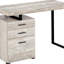 Bureau d'ordinateur, bureau personnel, ordinateur portable, installation à gauche, à droite, L 48 po, travail, stratifié beige, métal-121068515