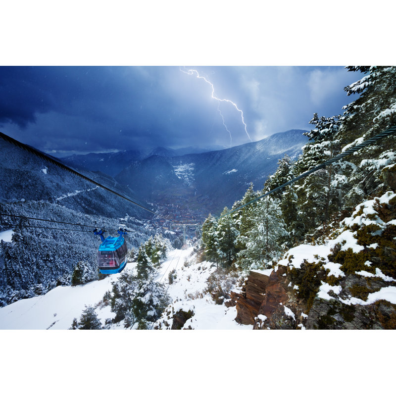 Farner Cable Car And Storm - Wrapped Canvas Print, 30cm H x 46cm W x 3.8cm D