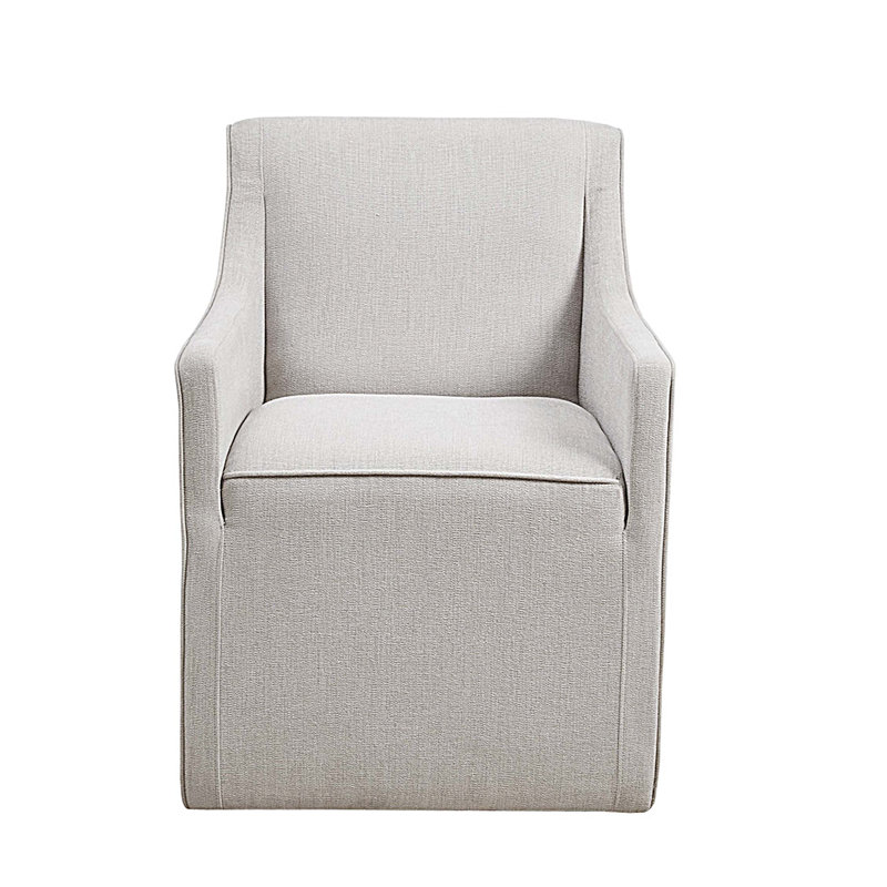 Chaise de salle à manger avec accoudoirs et roulettes