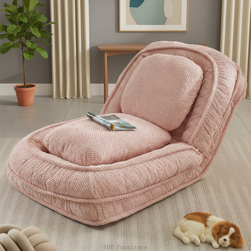 Canapé paresseux pliable (rose), Polyester rose
