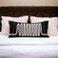 Longue housse de coussin lombaire noire