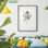 Imprimé floral rétro CXLVI - impression encadrée