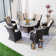 Aeryna 6-Person Round Outdoor Dining Set With Lazy Susan