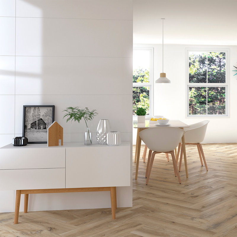 Brisbane 12" x 40" Ceramic Wall Tile, Blanco