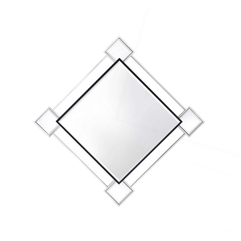 Miroir d'appoint avec miroir et finition chromée